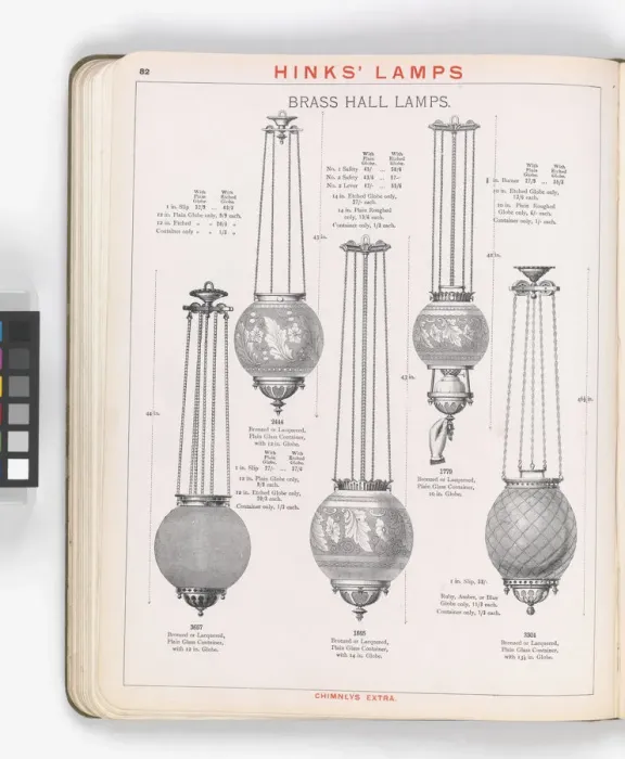 Framed Print : Page from Hinks Lamps catalogue Framed Print : Page from Hinks Lamps catalogue