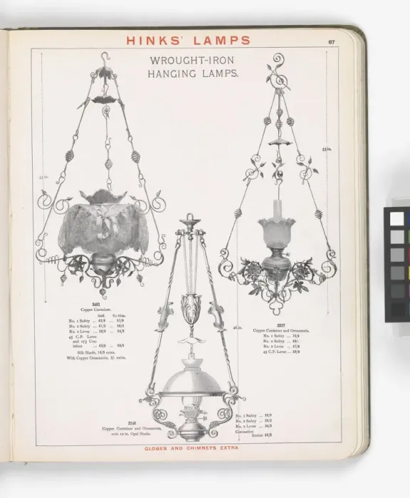 Framed Print : Page from Hinks Lamps catalogue Framed Print : Page from Hinks Lamps catalogue