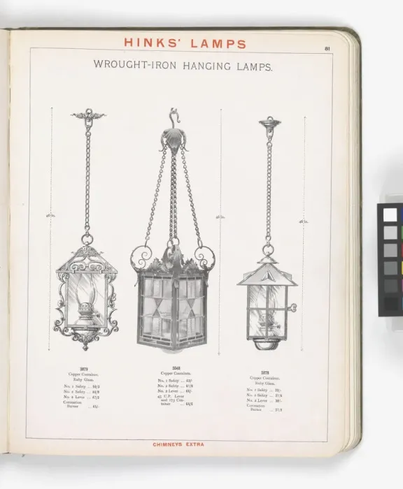 Framed Print : Page from Hinks Lamps catalogue Framed Print : Page from Hinks Lamps catalogue
