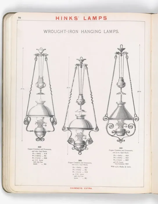 Framed Print : Page from Hinks Lamps catalogue Framed Print : Page from Hinks Lamps catalogue