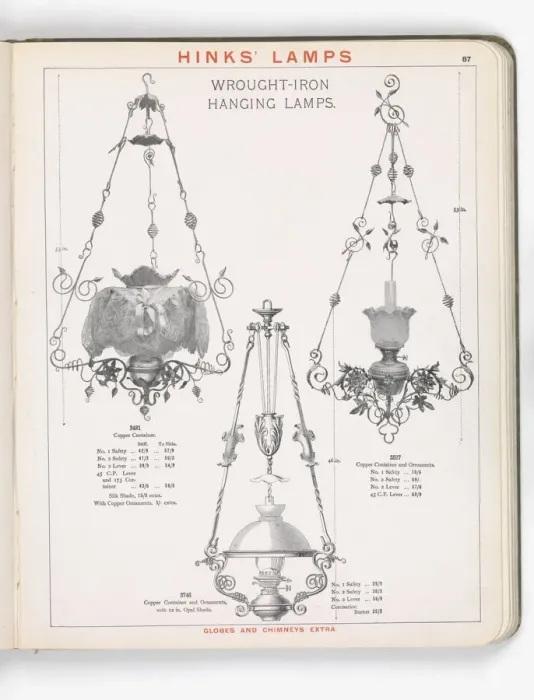 Framed Print : Page from Hinks Lamps catalogue Framed Print : Page from Hinks Lamps catalogue