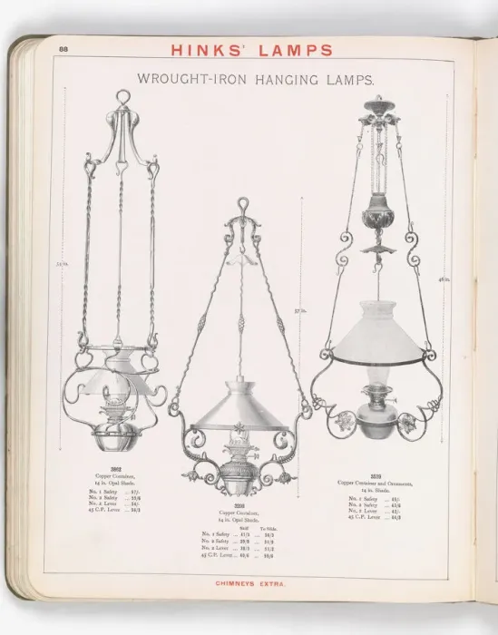Framed Print : Page from Hinks Lamps catalogue Framed Print : Page from Hinks Lamps catalogue