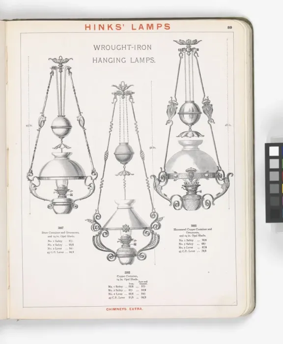 Framed Print : Page from Hinks Lamps catalogue Framed Print : Page from Hinks Lamps catalogue