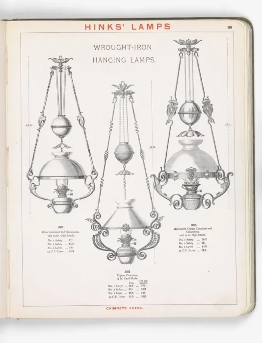 Framed Print : Page from Hinks Lamps catalogue Framed Print : Page from Hinks Lamps catalogue