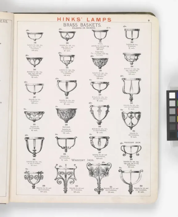 Framed Print : Page from Hinks Lamps catalogue Framed Print : Page from Hinks Lamps catalogue