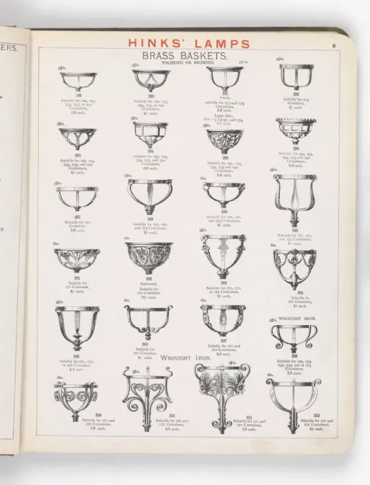 Framed Print : Page from Hinks Lamps catalogue Framed Print : Page from Hinks Lamps catalogue
