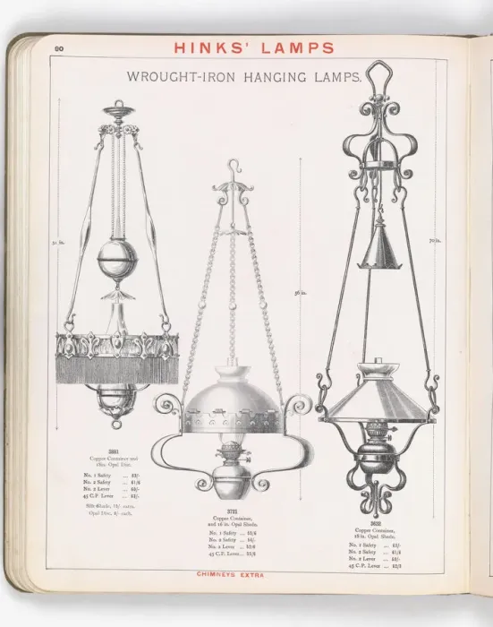 Framed Print : Page from Hinks Lamps catalogue Framed Print : Page from Hinks Lamps catalogue