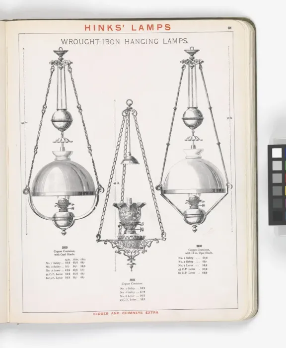 Framed Print : Page from Hinks Lamps catalogue Framed Print : Page from Hinks Lamps catalogue