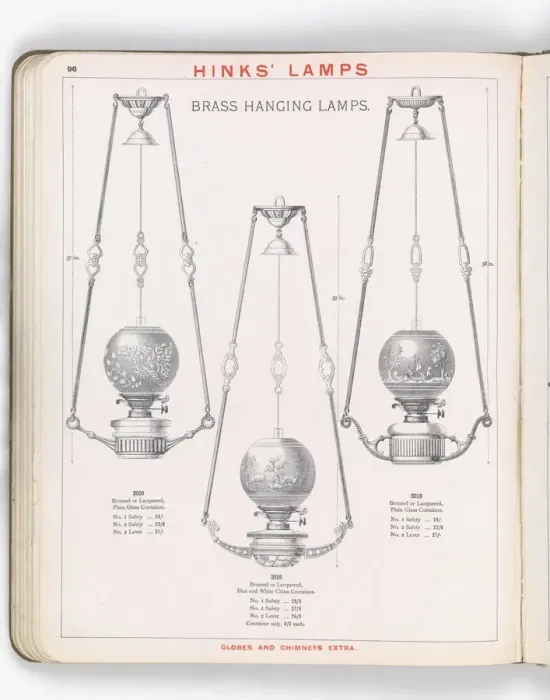 Framed Print : Page from Hinks Lamps catalogue Framed Print : Page from Hinks Lamps catalogue