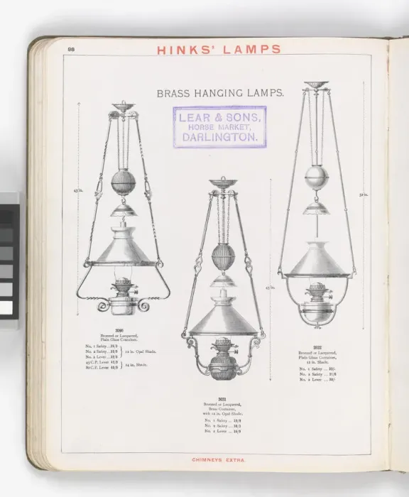 Framed Print : Page from Hinks Lamps catalogue Framed Print : Page from Hinks Lamps catalogue
