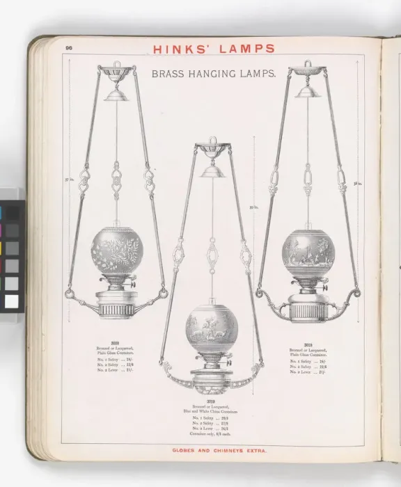 Framed Print : Page from Hinks Lamps catalogue Framed Print : Page from Hinks Lamps catalogue
