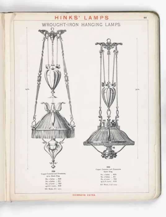 Framed Print : Page from Hinks Lamps catalogue Framed Print : Page from Hinks Lamps catalogue