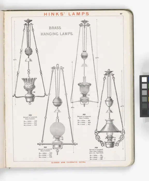 Framed Print : Page from Hinks Lamps catalogue Framed Print : Page from Hinks Lamps catalogue