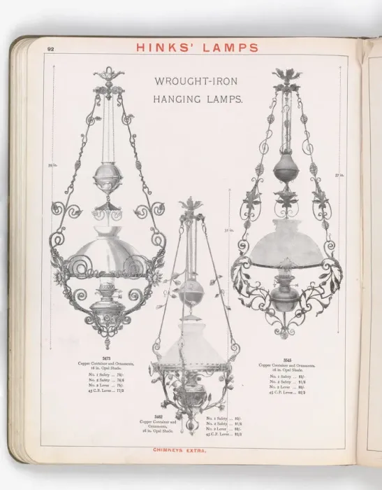 Framed Print : Page from Hinks Lamps catalogue Framed Print : Page from Hinks Lamps catalogue