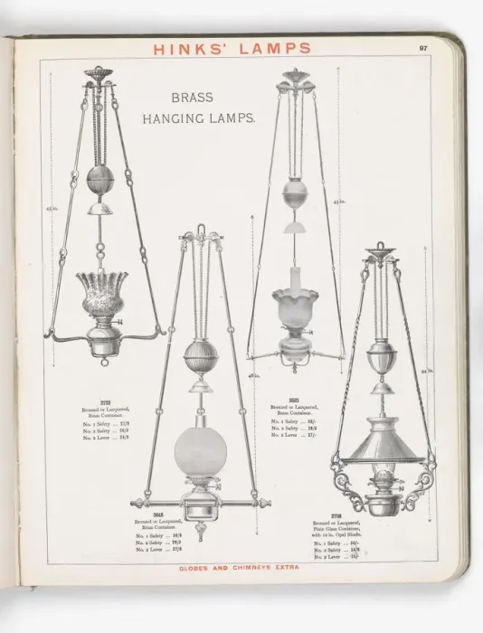 Framed Print : Page from Hinks Lamps catalogue Framed Print : Page from Hinks Lamps catalogue