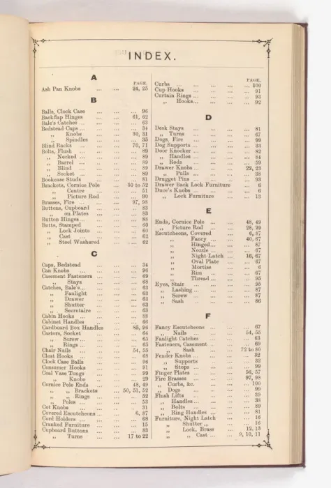 Framed Print : Page from Illustrated Catalogue of Machine-Made and Cast Ca Framed Print : Page from Illustrated Catalogue of Machine-Made and Cast Ca