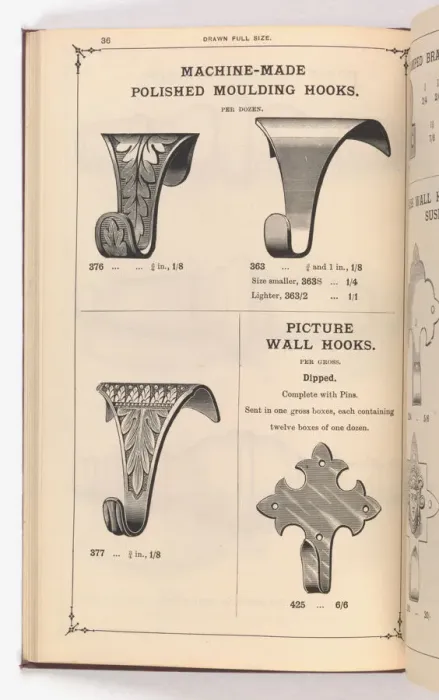 Framed Print : Page from Illustrated Catalogue of Machine-Made and Cast Ca Framed Print : Page from Illustrated Catalogue of Machine-Made and Cast Ca