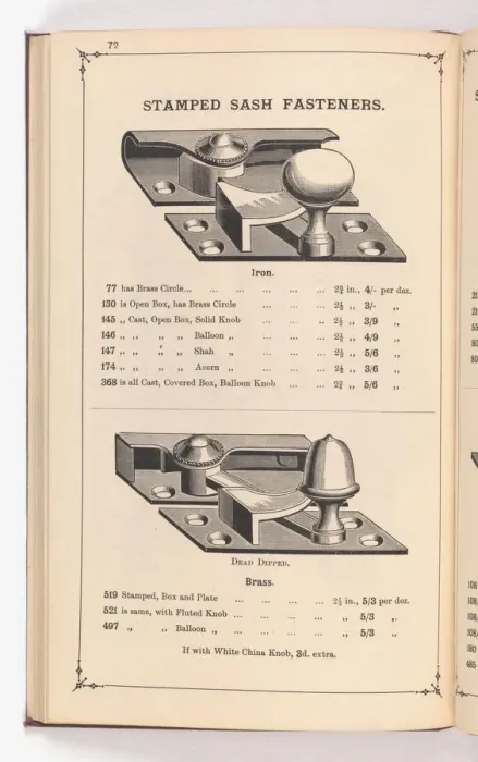 Framed Print : Page from Illustrated Catalogue of Machine-Made and Cast Ca Framed Print : Page from Illustrated Catalogue of Machine-Made and Cast Ca