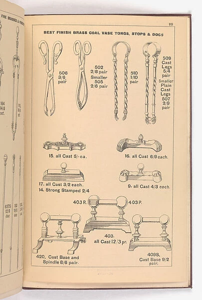 Page from Illustrated Catalogue of Machine-Made and Cast Ca