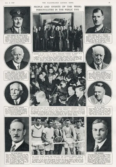Framed Print : Page from the Illustrated London News, 4th January 1947 Framed Print : Page from the Illustrated London News, 4th January 1947