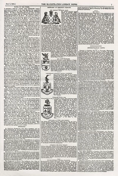 Whole page from The Illustrated London News, July 5, 1856