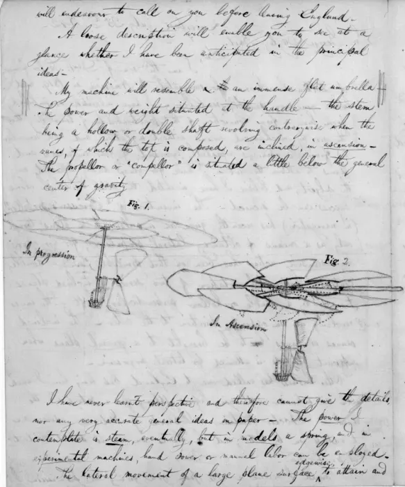Framed Print : Page of letter from Robert B Taylor to Sir George Cayley Framed Print : Page of letter from Robert B Taylor to Sir George Cayley
