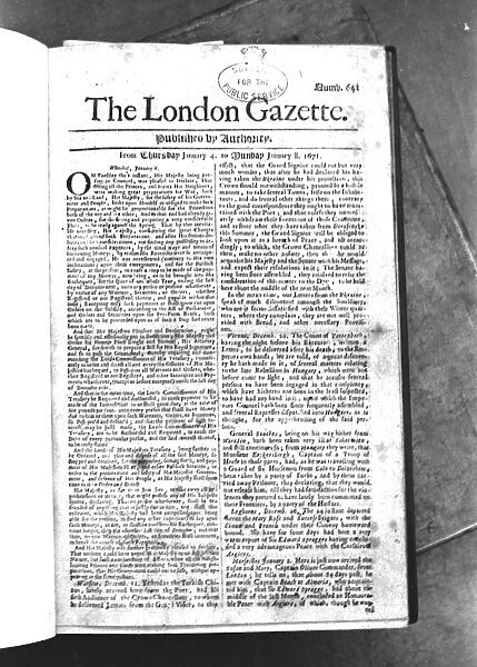 Front page, The London Gazette