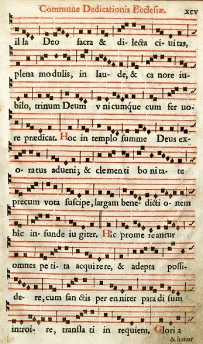 Framed Print : Page of music, Commune Dedicationis Ecclesiae Framed Print : Page of music, Commune Dedicationis Ecclesiae