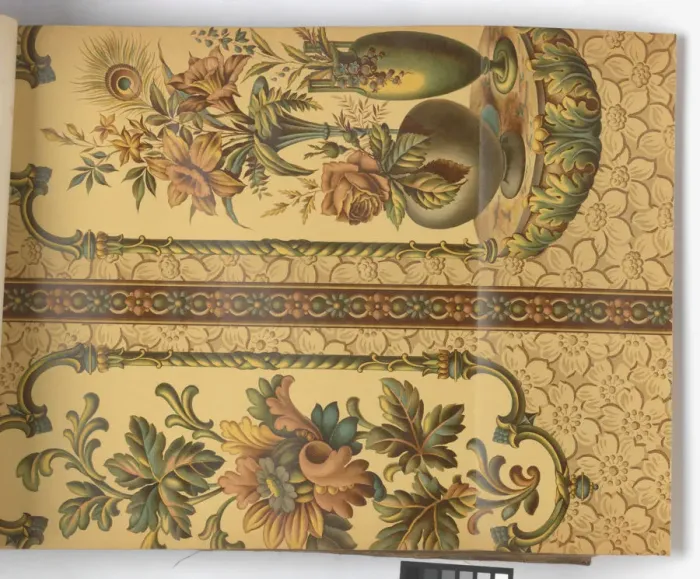 Framed Print : Page from New Artistic Wall Papers