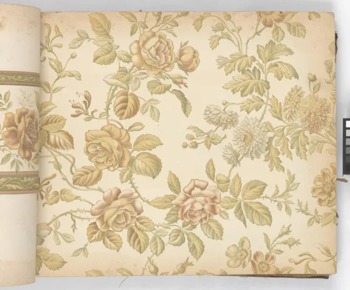 Framed Print : Page from New Artistic Wall Papers