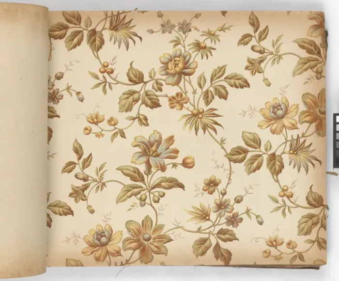Framed Print : Page from New Artistic Wall Papers