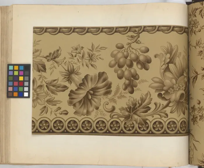 Framed Print : Page from New Artistic Wall Papers