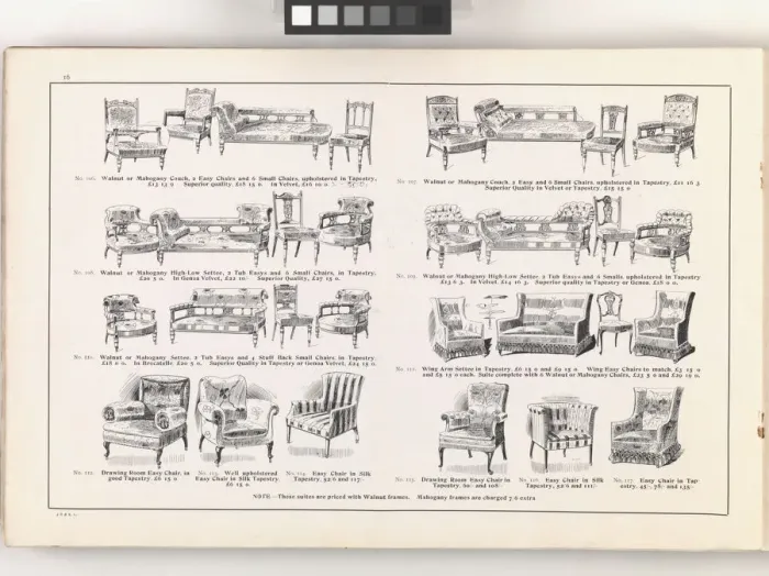Framed Print : Page from New Illustrated Catalogue of Furniture Framed Print : Page from New Illustrated Catalogue of Furniture