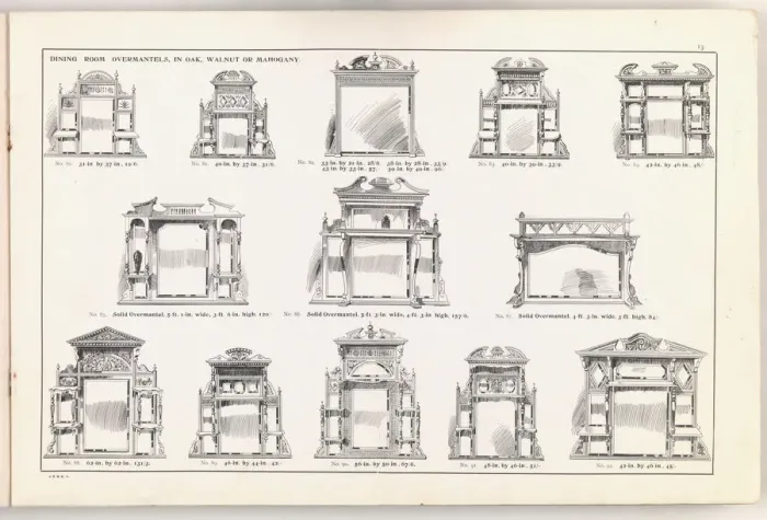 Framed Print : Page from New Illustrated Catalogue of Furniture Framed Print : Page from New Illustrated Catalogue of Furniture