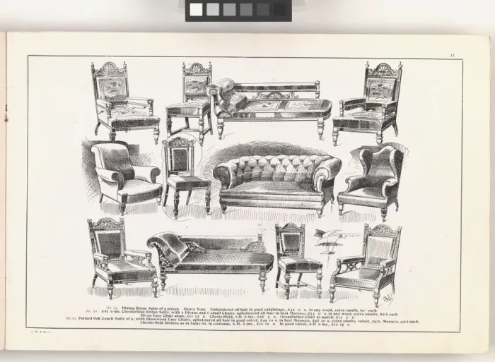 Framed Print : Page from New Illustrated Catalogue of Furniture Framed Print : Page from New Illustrated Catalogue of Furniture