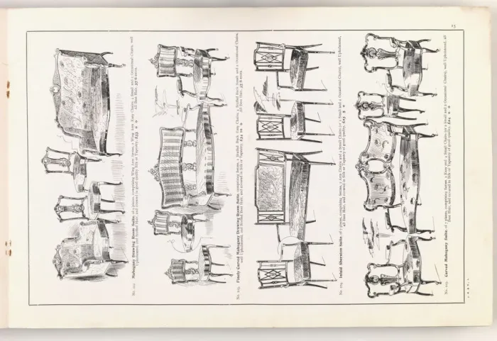 Framed Print : Page from New Illustrated Catalogue of Furniture Framed Print : Page from New Illustrated Catalogue of Furniture