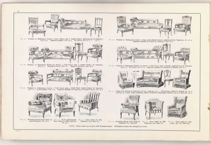 Framed Print : Page from New Illustrated Catalogue of Furniture Framed Print : Page from New Illustrated Catalogue of Furniture