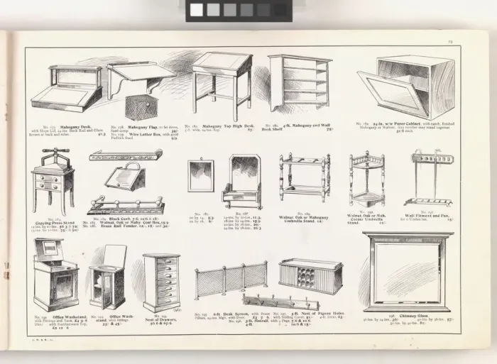 Framed Print : Page from New Illustrated Catalogue of Furniture Framed Print : Page from New Illustrated Catalogue of Furniture