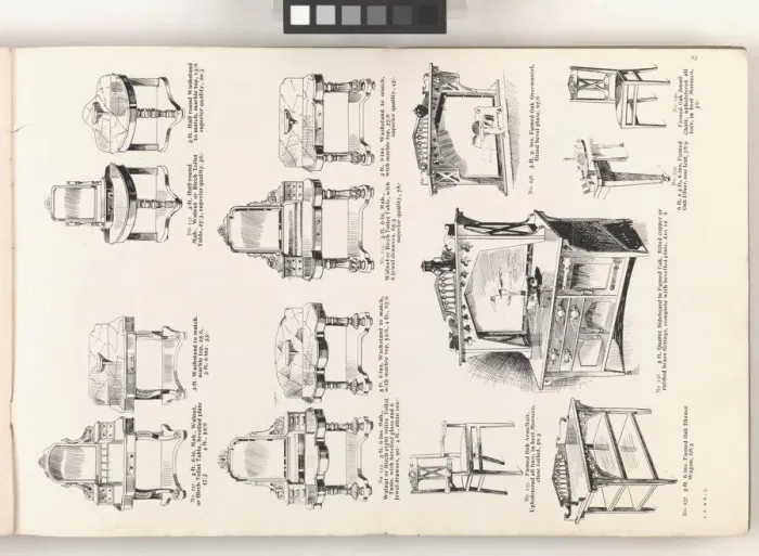 Framed Print : Page from New Illustrated Catalogue of Furniture Framed Print : Page from New Illustrated Catalogue of Furniture