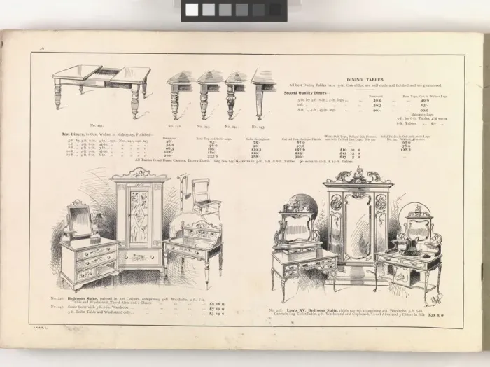 Framed Print : Page from New Illustrated Catalogue of Furniture Framed Print : Page from New Illustrated Catalogue of Furniture