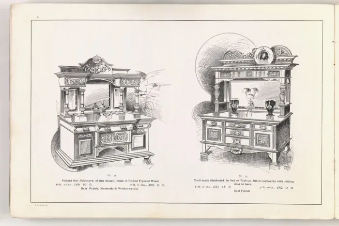 Framed Print : Page from New Illustrated Catalogue of Furniture Framed Print : Page from New Illustrated Catalogue of Furniture