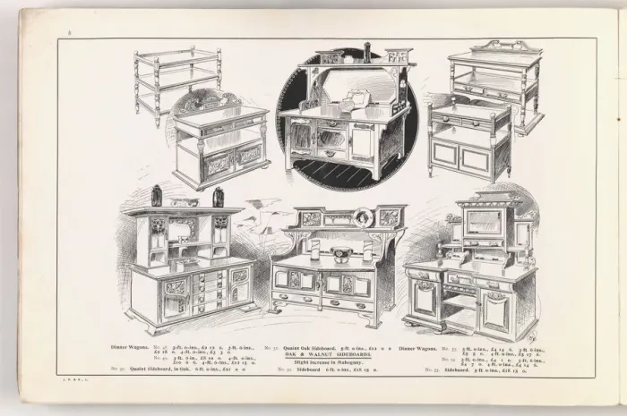 Framed Print : Page from New Illustrated Catalogue of Furniture Framed Print : Page from New Illustrated Catalogue of Furniture