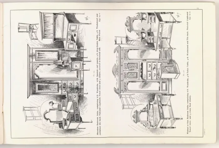 Framed Print : Page from New Illustrated Catalogue of Furniture Framed Print : Page from New Illustrated Catalogue of Furniture