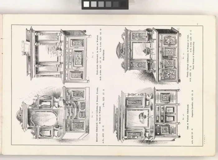 Framed Print : Page from New Illustrated Catalogue of Furniture Framed Print : Page from New Illustrated Catalogue of Furniture