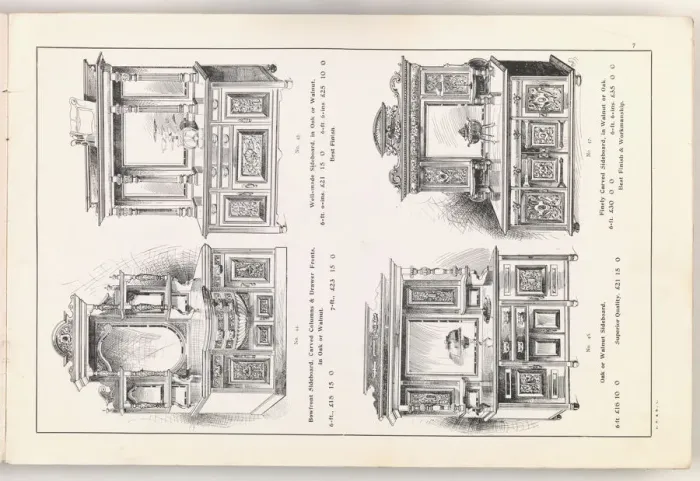 Framed Print : Page from New Illustrated Catalogue of Furniture Framed Print : Page from New Illustrated Catalogue of Furniture