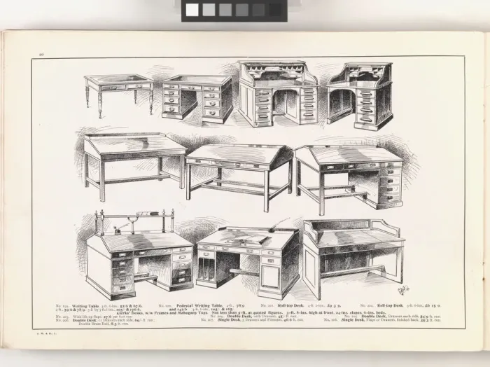 Framed Print : Page from New Illustrated Catalogue of Furniture Framed Print : Page from New Illustrated Catalogue of Furniture