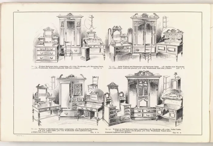 Framed Print : Page from New Illustrated Catalogue of Furniture