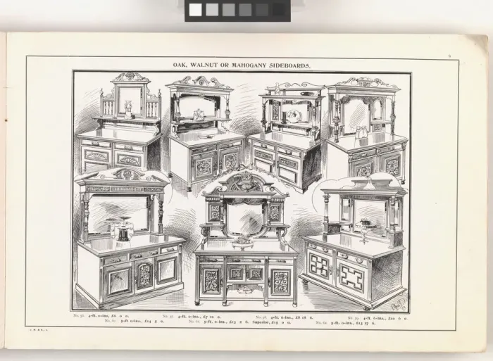 Framed Print : Page from New Illustrated Catalogue of Furniture Framed Print : Page from New Illustrated Catalogue of Furniture