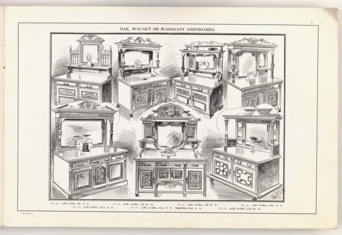 Framed Print : Page from New Illustrated Catalogue of Furniture Framed Print : Page from New Illustrated Catalogue of Furniture