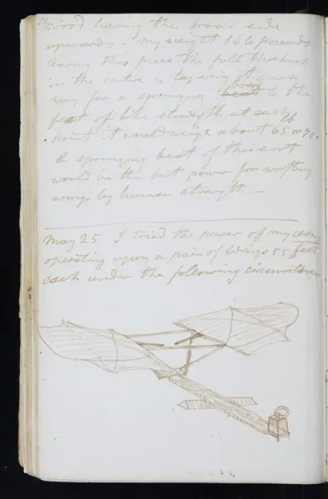 Framed Print : Page from the original notebook of George Cayley Framed Print : Page from the original notebook of George Cayley
